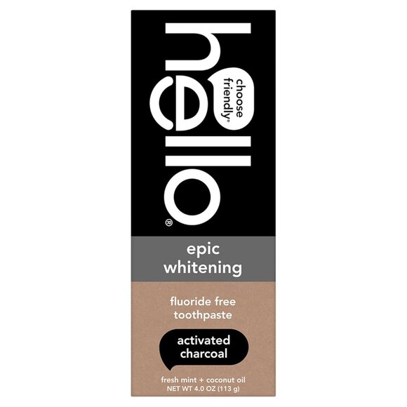 Epic Whitening Charcoal Fluoride Free Toothpaste, Activated Charcoal Toothpaste - Picture 1 of 9